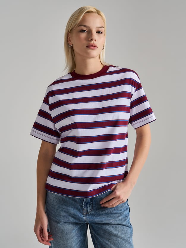 Полосатая футболка из хлопка