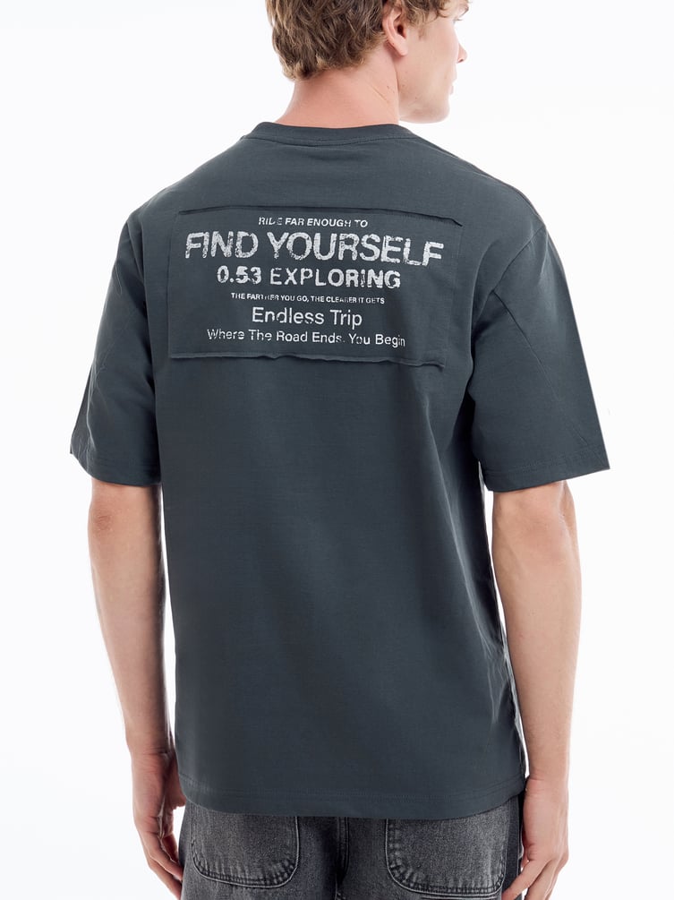 Хлопковая свободная футболка