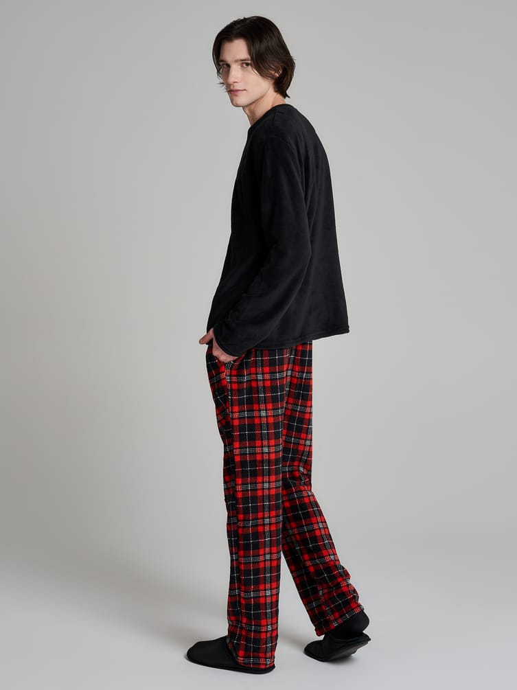 Пижама плюшевая с вышивкой и штанами