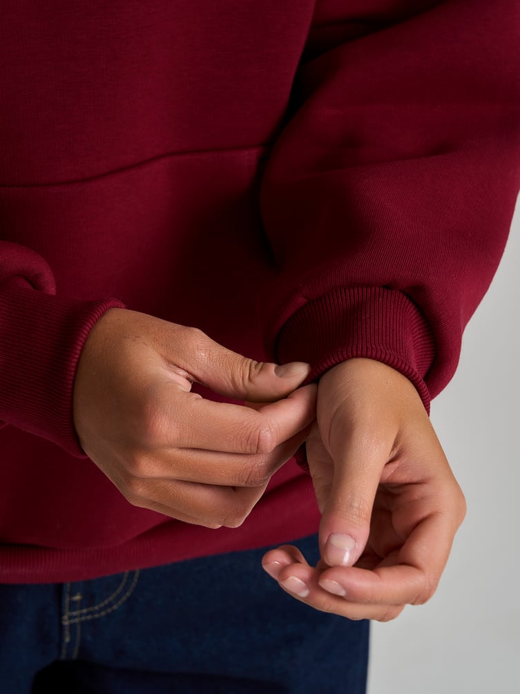 Утепленное худи оверсайз с начесом