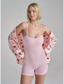 Домашнее боди в рубчик на бретельках