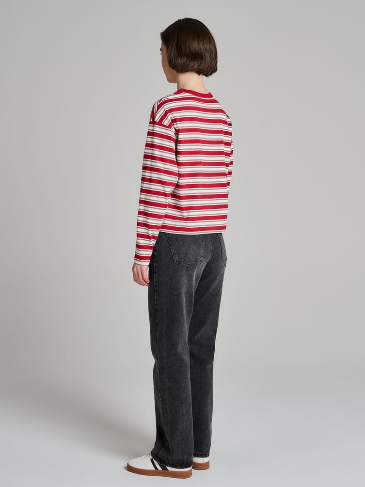 Лонгслив в полоску с длинным рукавом