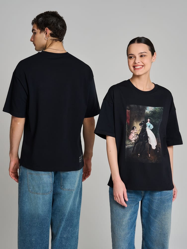 Футболка с принтом картин Третьяковской галереи