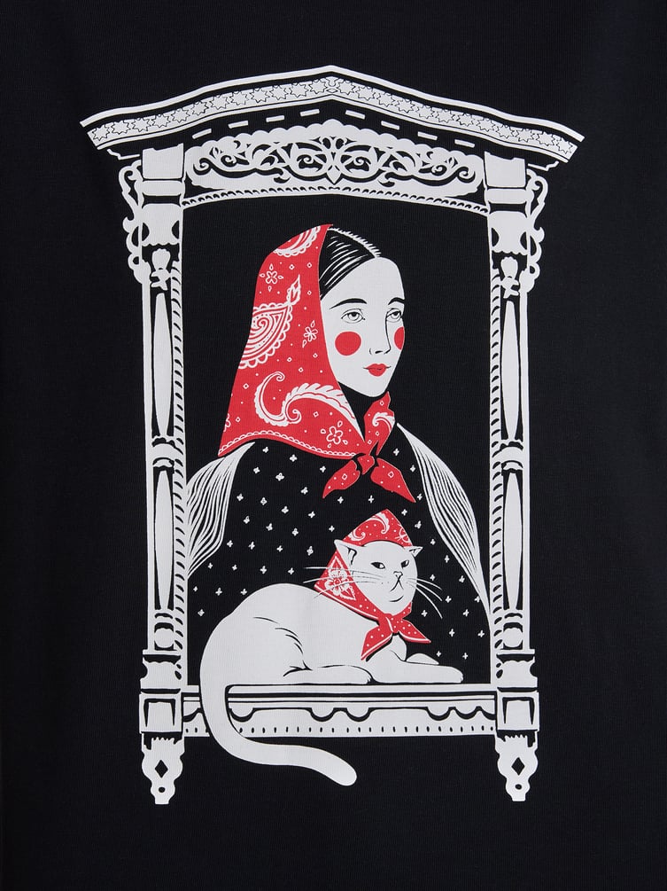 Футболка оверсайз с принтом Russian Vibes