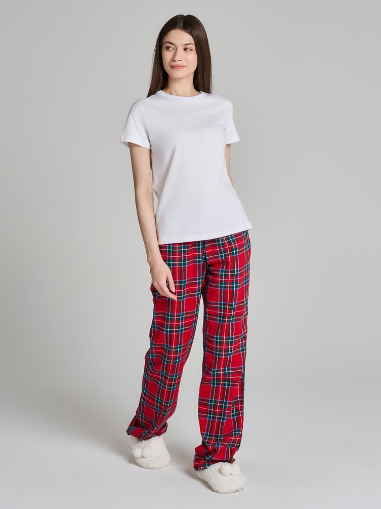 Пижамные брюки в клетку