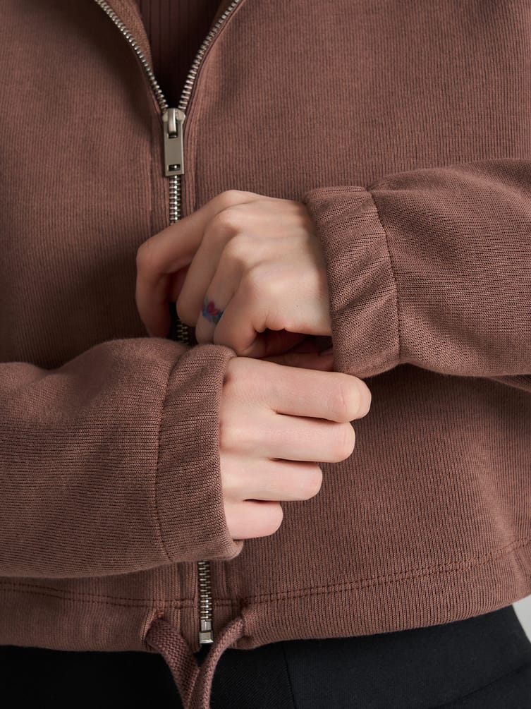 Зип худи укороченная на молнии