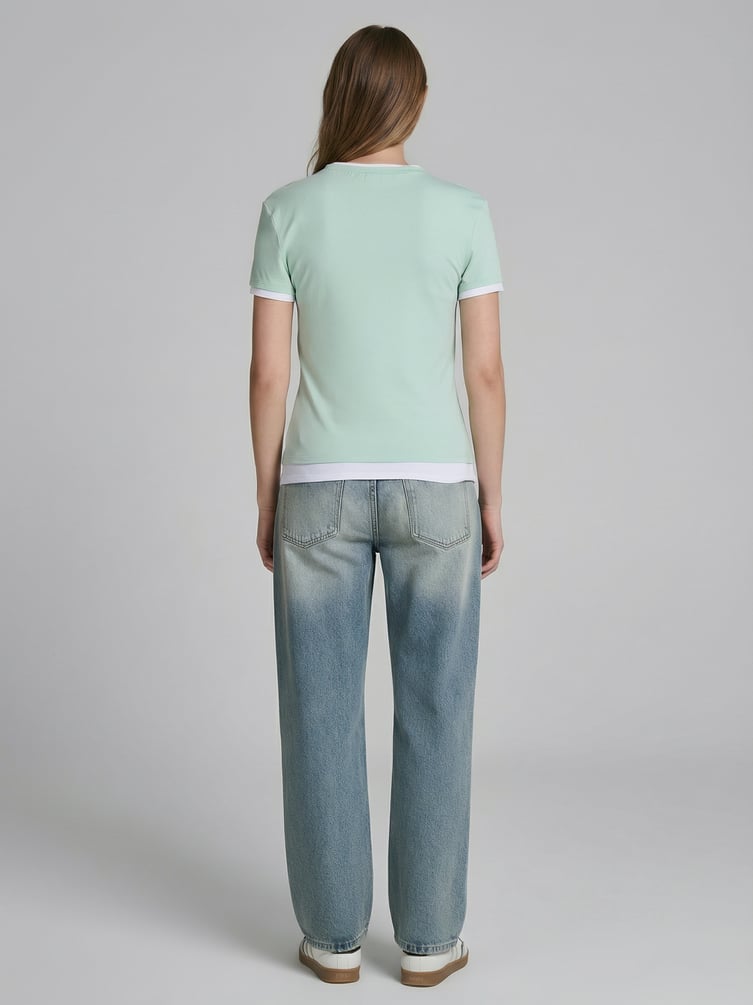 Футболка двойная приталенная