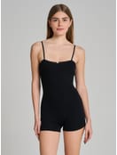 Домашнее боди в рубчик на бретельках