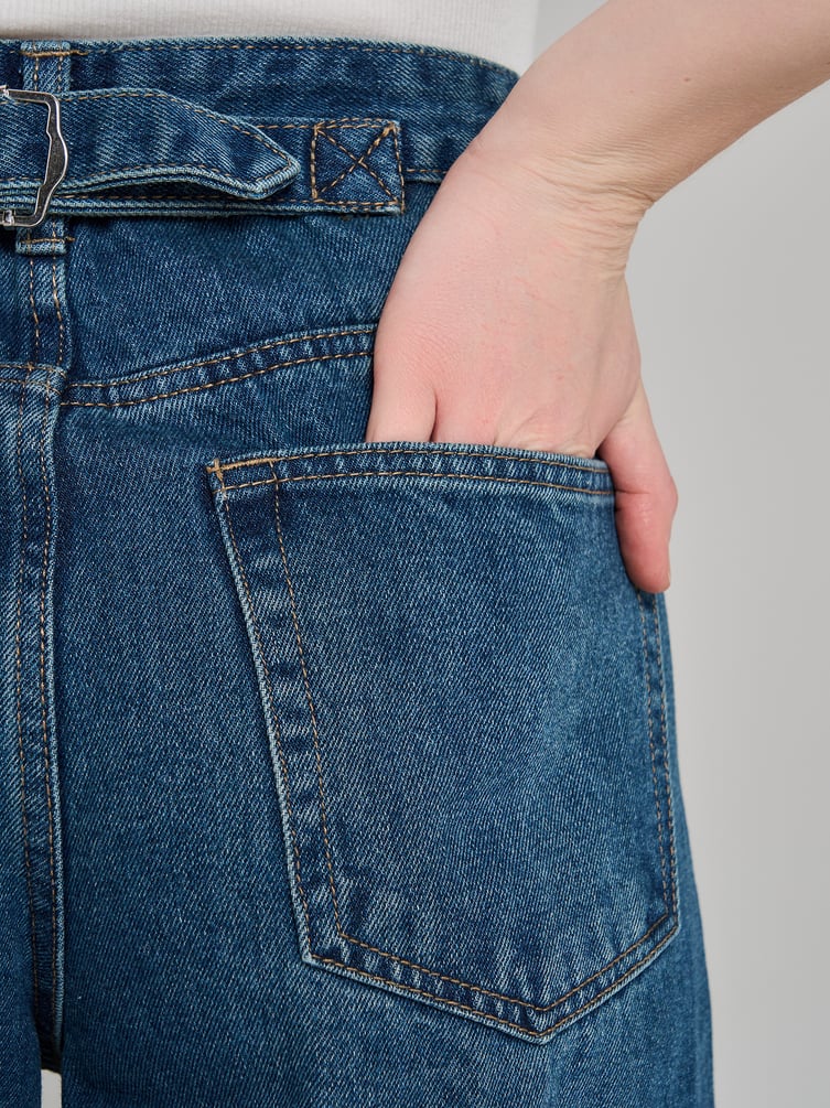 Джинсы Balloon зауженные с вареным эффектом