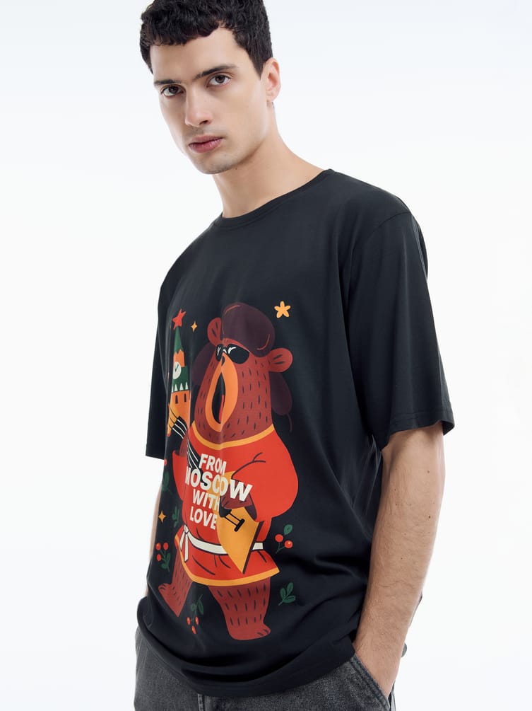 Футболка оверсайз с принтом Москва