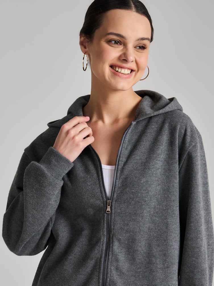 Толстовка с капюшоном трикотажная