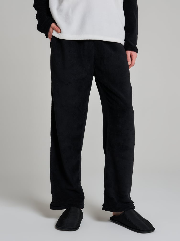 Пижама плюшевая новогодняя с брюками