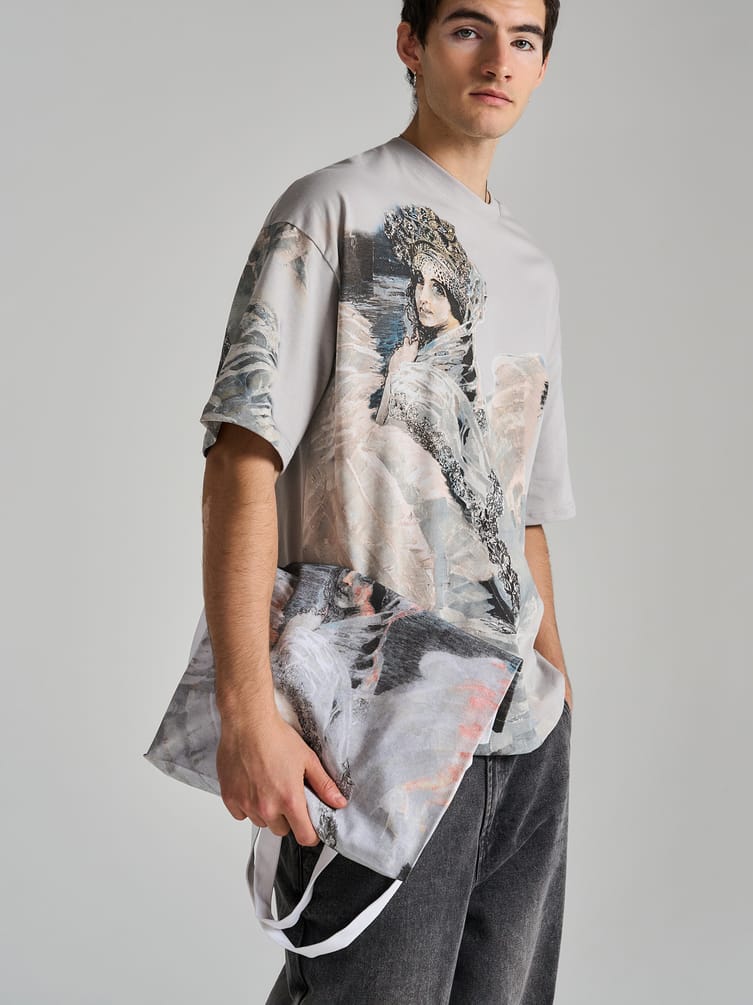 Сумка-шоппер с принтом картин Третьяковской галереи