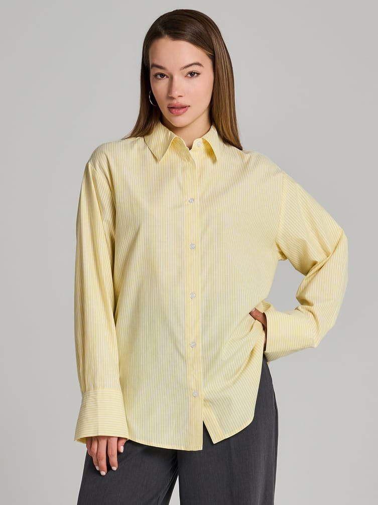 Удлиненная рубашка в полоску