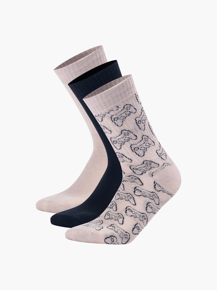 Носки - 3 пары с принтом геймпадов