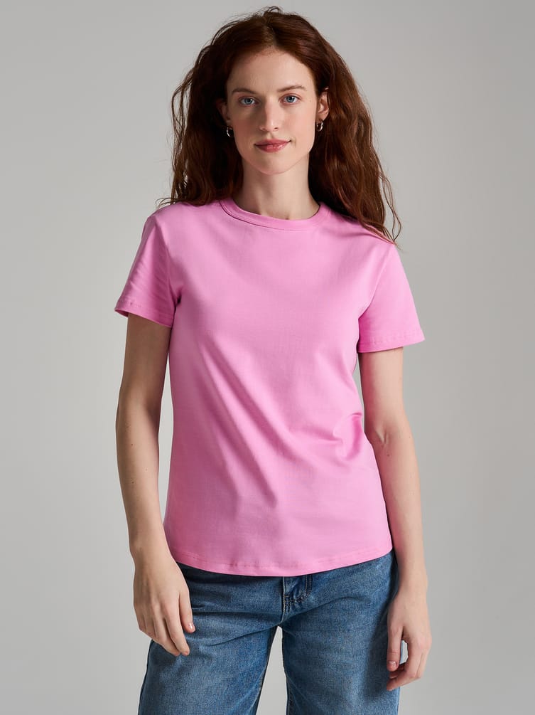 Плотная классическая футболка из хлопка