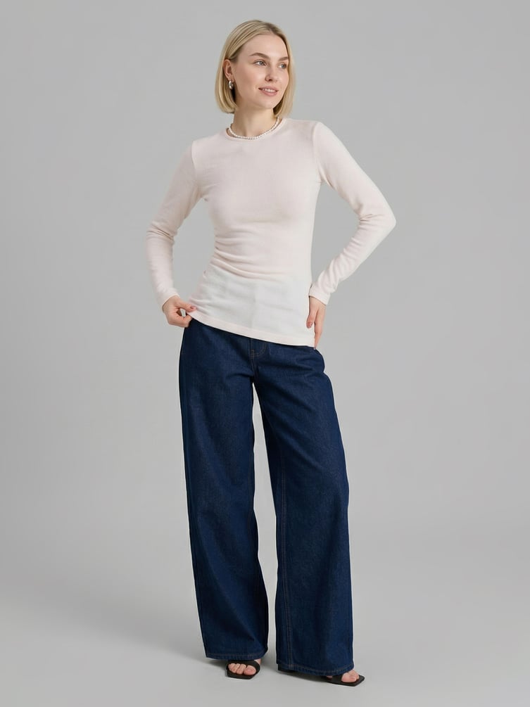 Лонгслив асимметричный с драпировкой