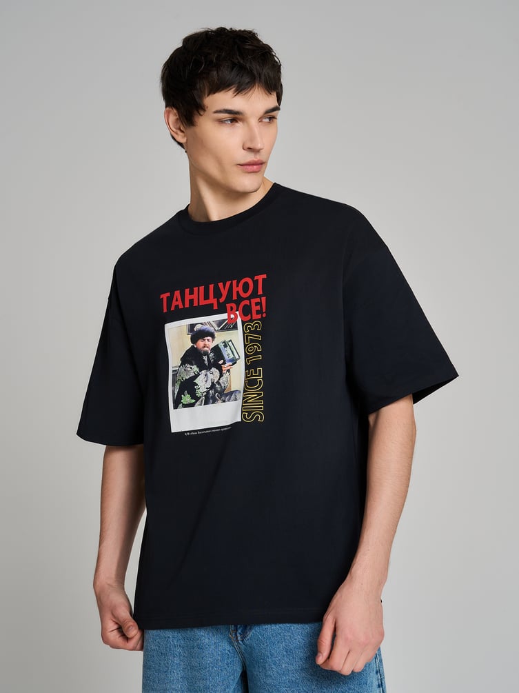 Футболка оверсайз с принтом Мосфильм