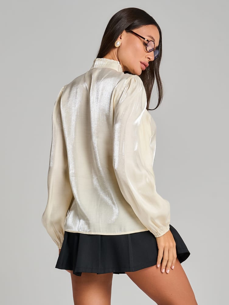 Блузка винтажная с рюшами