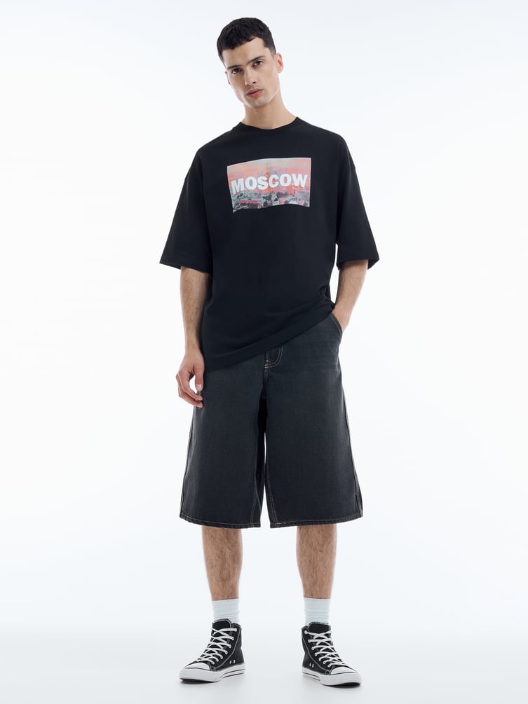 Футболка оверсайз с принтом Москва