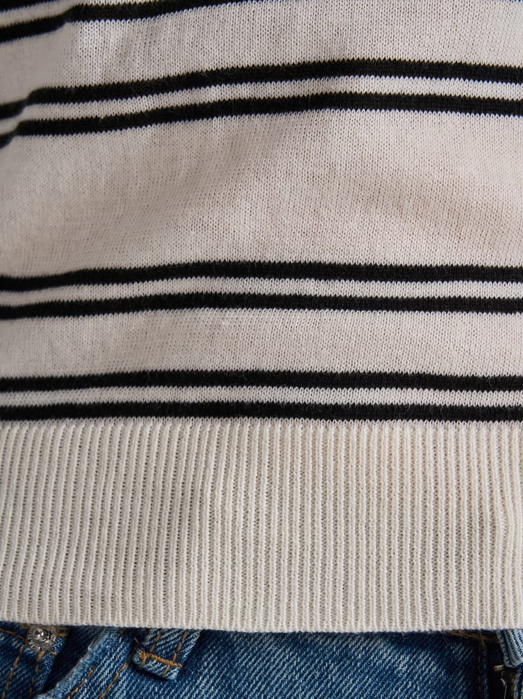 Пуловер трикотажный в полоску