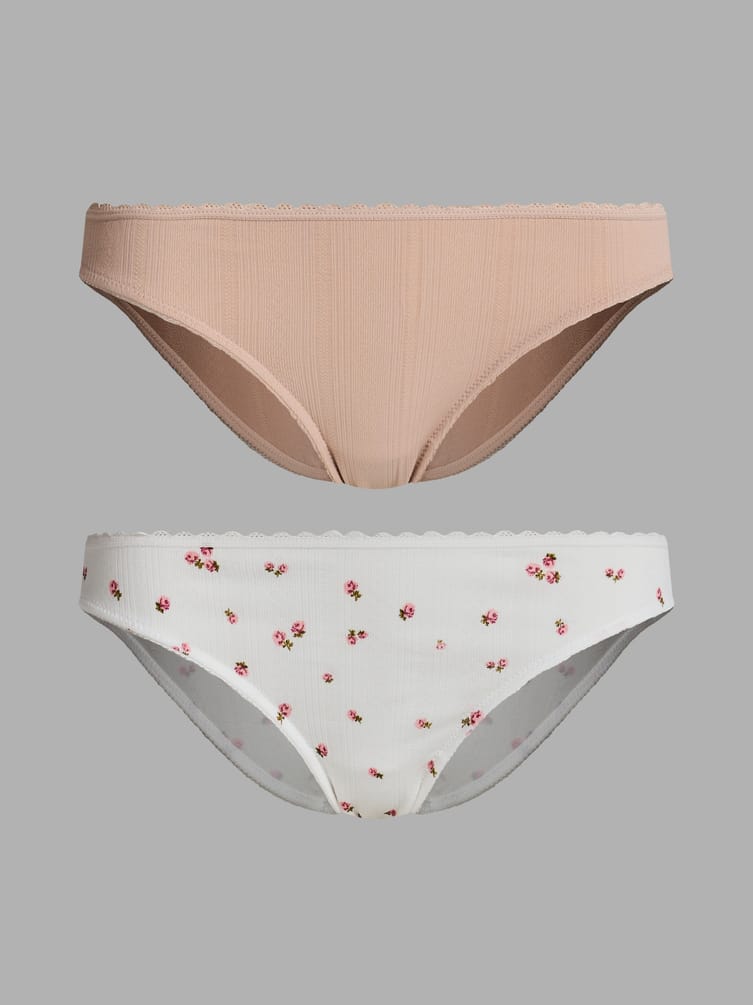 Трусы-слипы - 2 шт. в цветочек