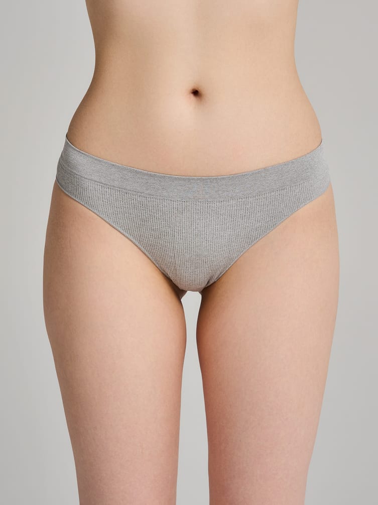 Трусы-танга - 2 шт. в рубчик