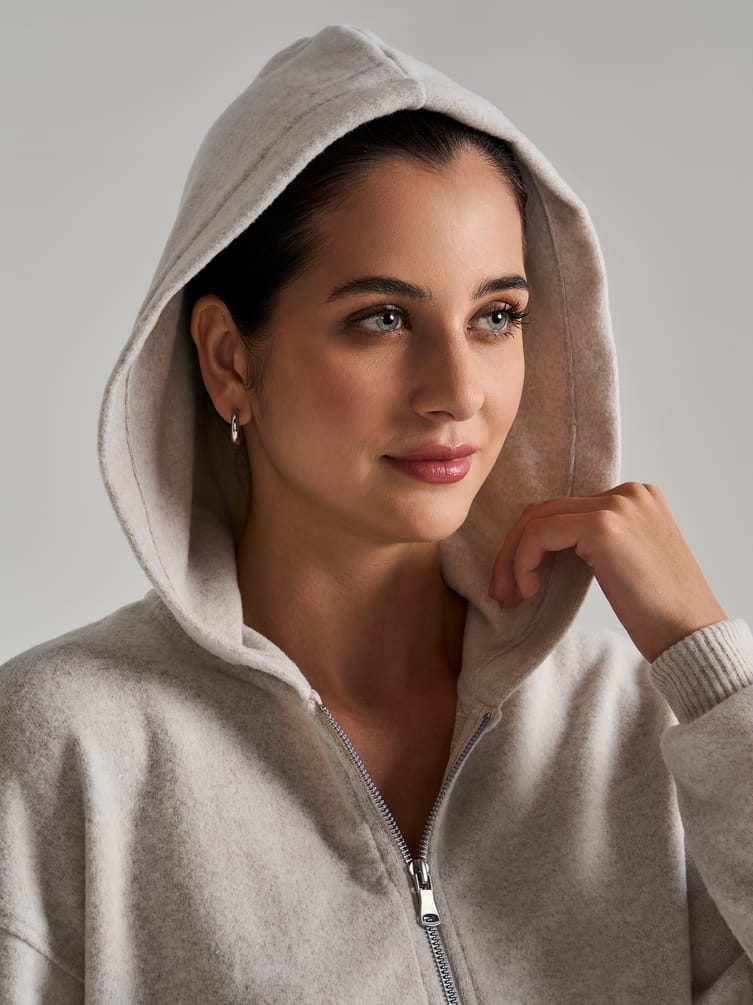 Толстовка с капюшоном трикотажная