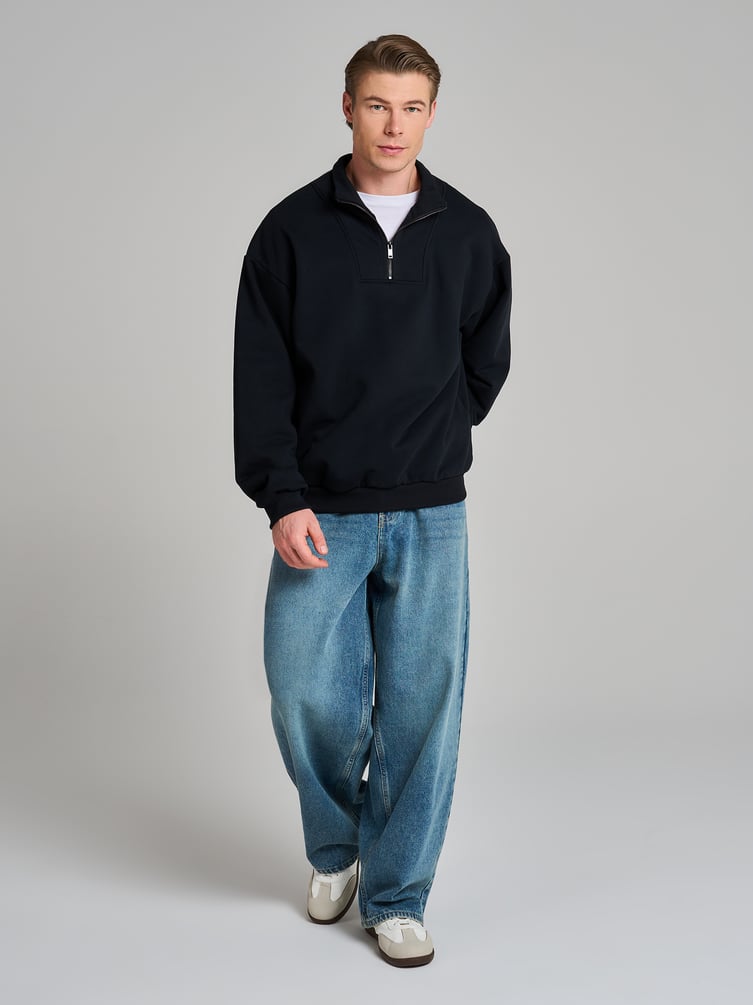 Утепленный свитшот Half zip с начесом