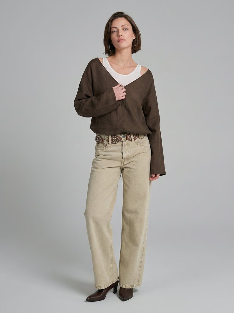 Блузка многослойная с топом