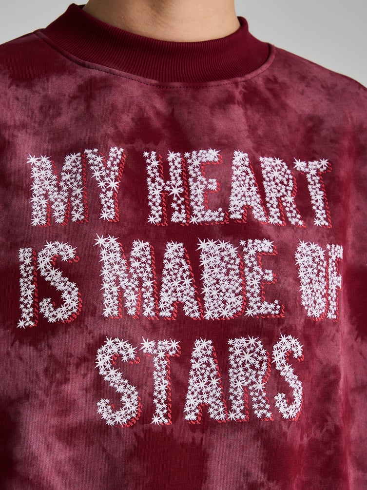 Свитшот тай-дай с надписью