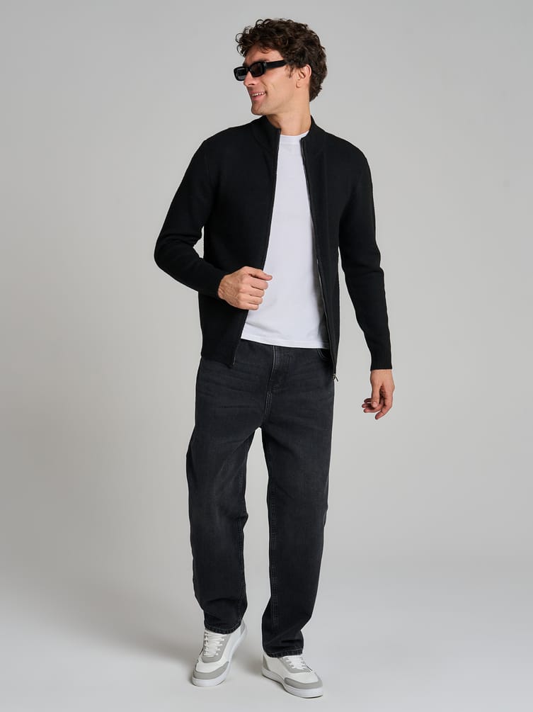 Кардиган трикотажный на молнии