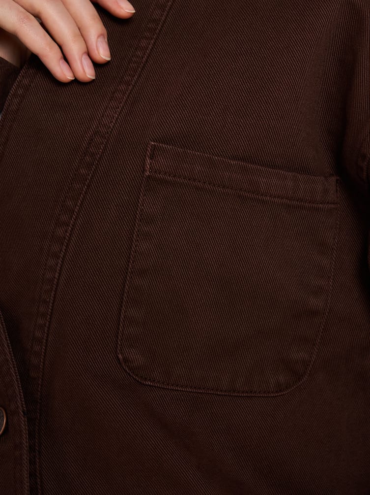 Рубашка-пиджак оверсайз джинсовая