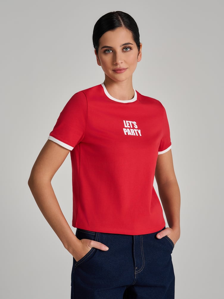 Облегающая футболка с надписью