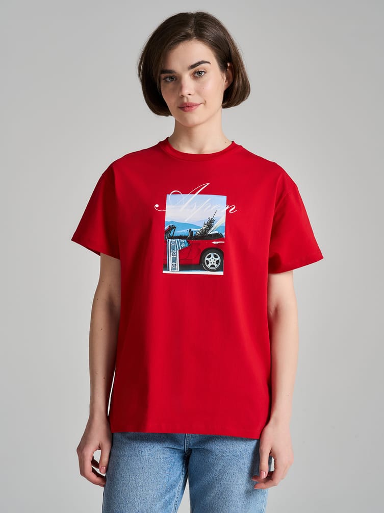 Футболка оверсайз с принтом