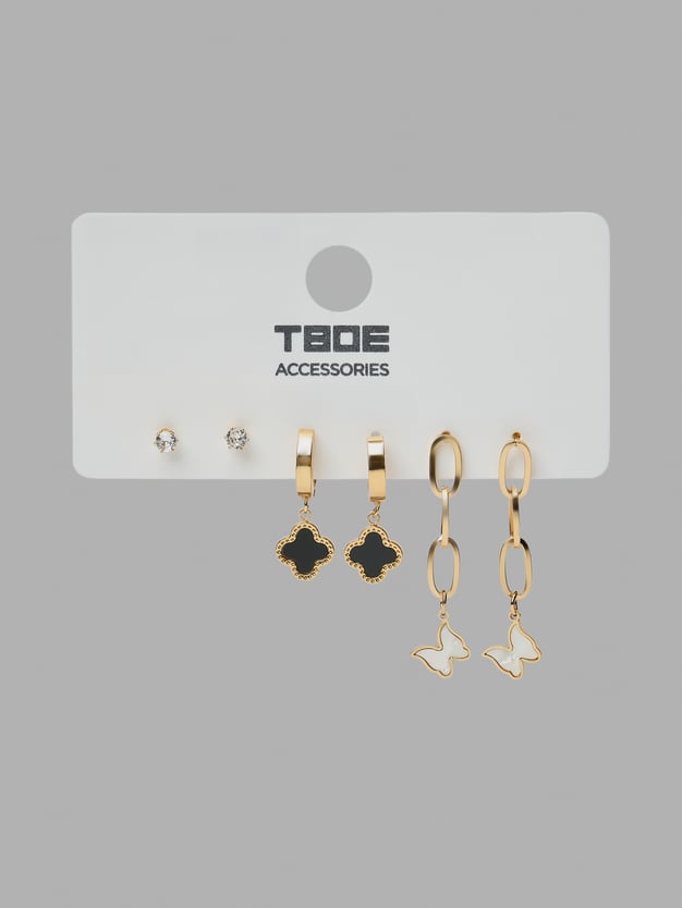 Серьги - 3 пары