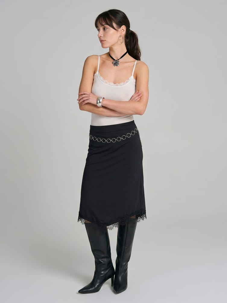 Боди-майка с кружевом