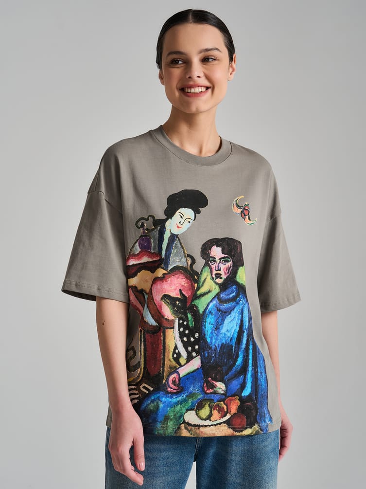 Футболка с принтом картин Третьяковской галереи