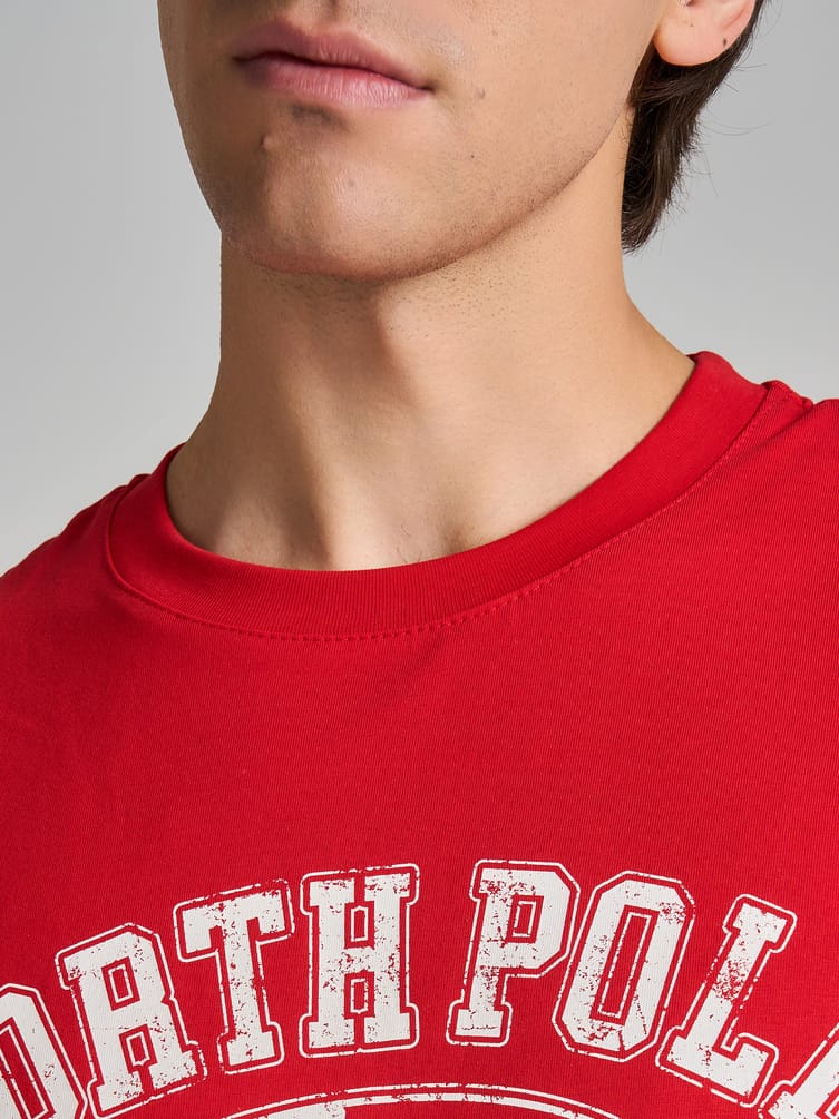 Футболка свободного кроя из хлопка с принтом