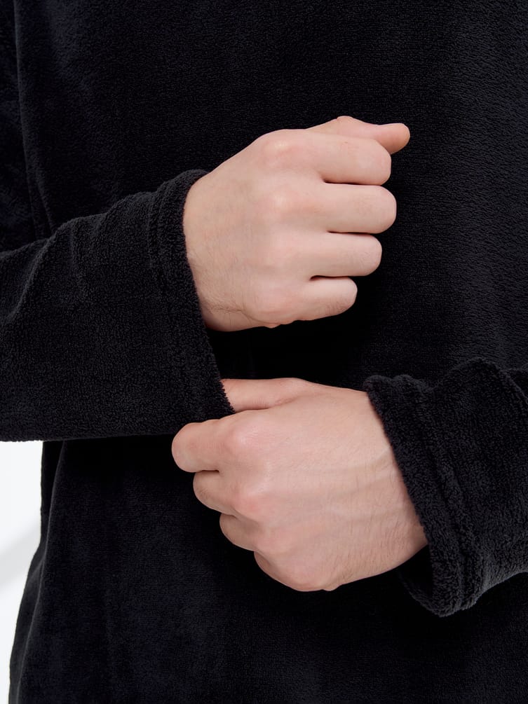 Плюшевая пижама с брюками в клетку