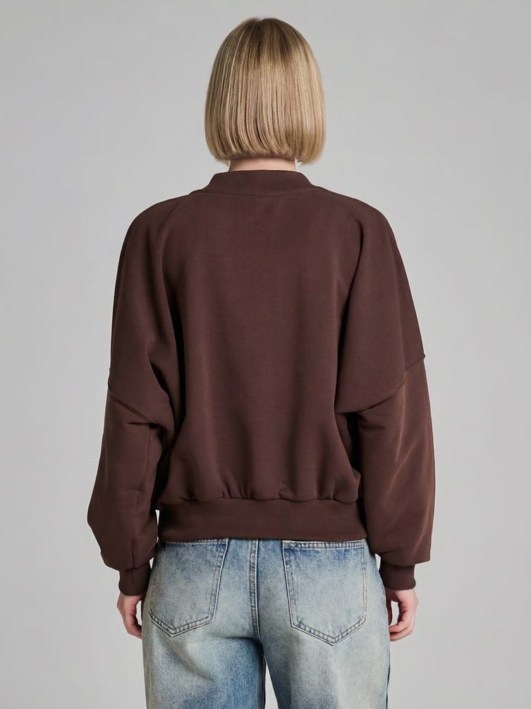 Толстовка бомбер укороченная