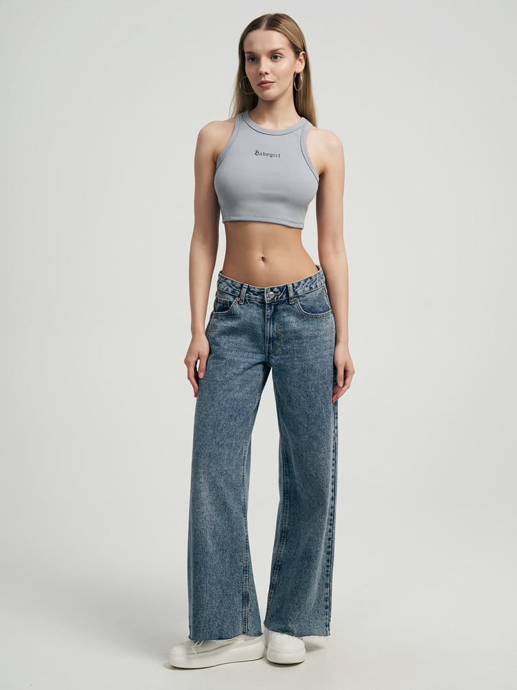 Хлопковый топ с надписью Baby Girl