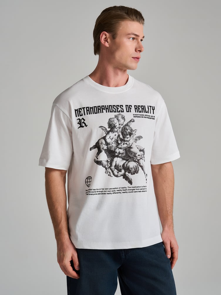 Футболка с принтом ангелов