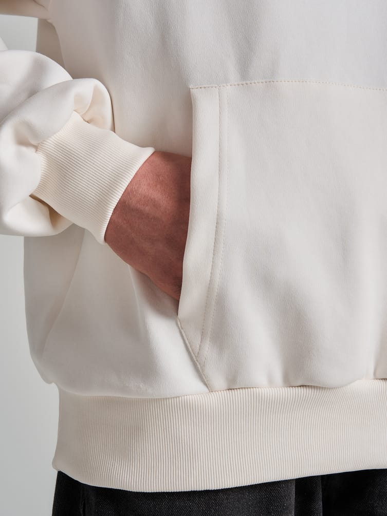 Худи с контрастным капюшоном и надписью