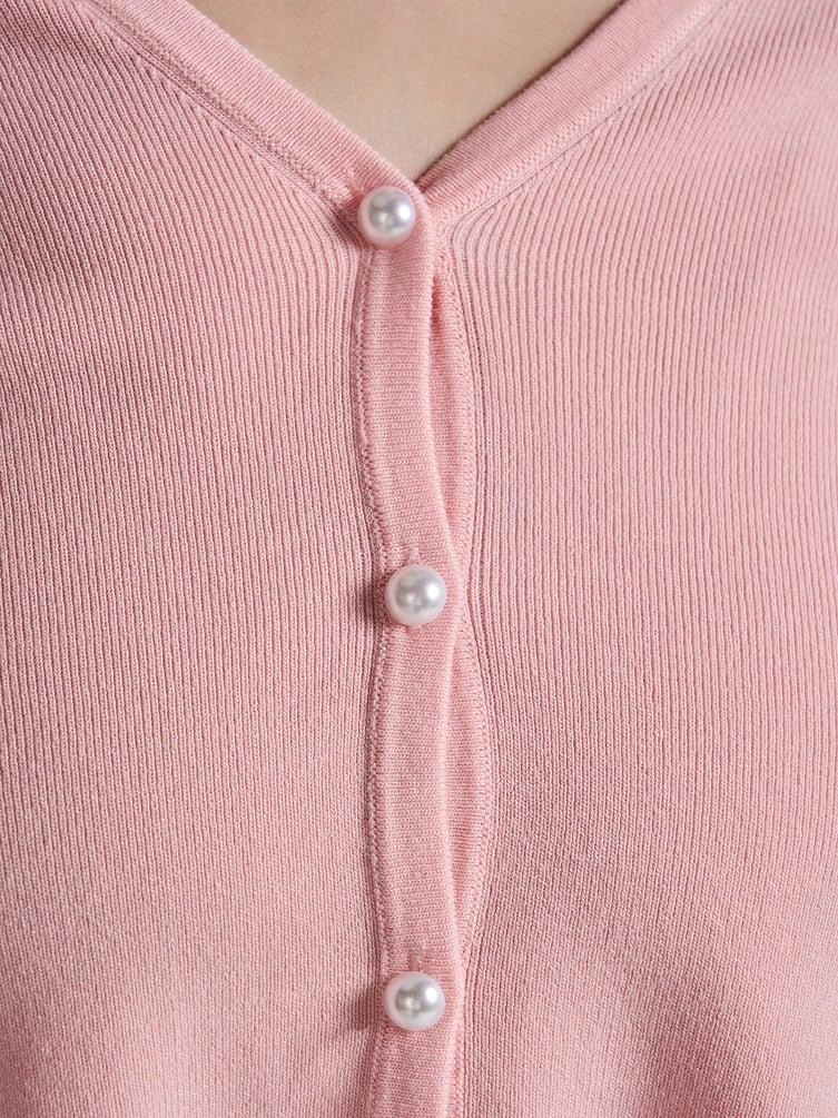 Кардиган укороченный на пуговицах