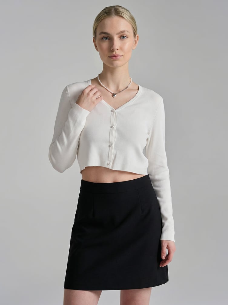 Кардиган укороченный на пуговицах