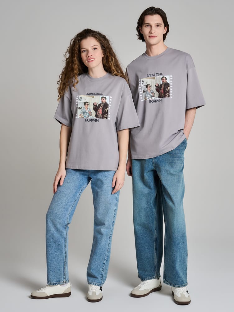 Футболка оверсайз с принтом Мосфильм