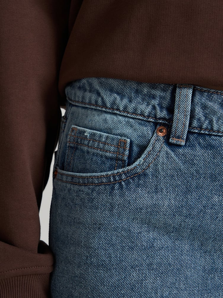 Джинсы Baggy с винтажной стиркой