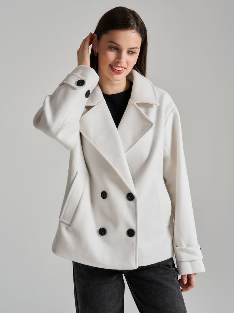 Пальто демисезонное двубортное