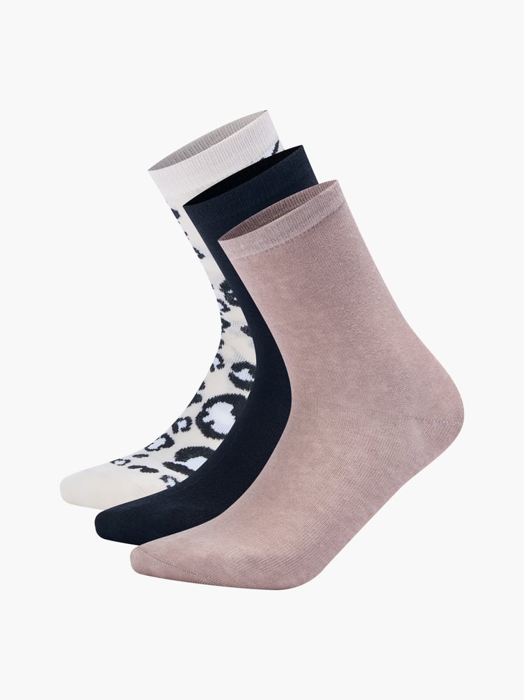 Носки - 3 пары леопардовые